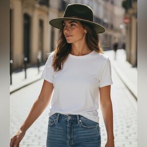 Eddie Bauer 100% Wool Felt Fedora Hat